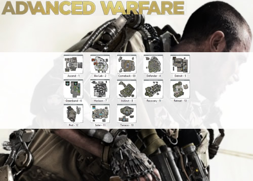 Call of Duty: Advanced Warfare Multiplayer Map Layouts ‘All 13 In Color’