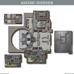 Call of Duty Advanced Warfare Multiplayer Ascend Map Layout In Color