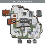 Call of Duty Advanced Warfare Multiplayer Bio Lab Map Layout In Color