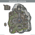 Call of Duty Advanced Warfare Multiplayer Defender Map Layout In Color
