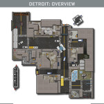 Call of Duty Advanced Warfare Multiplayer Detroit Map Layout In Color