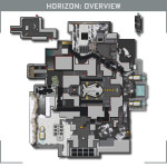 Call of Duty Advanced Warfare Multiplayer Horizon Map Layout In Color